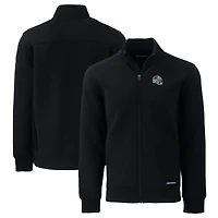 Veste zippée intégrale recyclée Roam Eco pour homme, noire, avec casque des Carolina Panthers, Cutter & Buck
