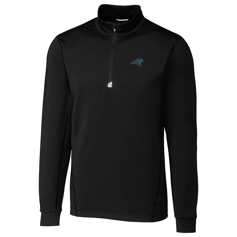 Veste à enfiler noire quart de zip Traverse pour homme, Cutter & Buck, Carolina Panthers