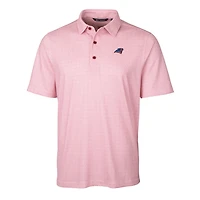 Men's Cutter & Buck Cardinal Carolina Panthers Big Tall Pike Double Dot Print Stretch Polo