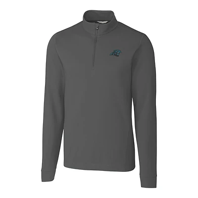 Veste à enfiler Advantage Quarter-Zip grise pour homme, Cutter & Buck, Carolina Panthers