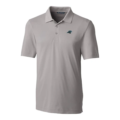 Men's Cutter & Buck Gray Carolina Panthers Big Tall Forge Stretch Polo