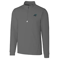 Veste à enfiler Traverse Quarter-Zip grise pour homme, Cutter & Buck, Carolina Panthers