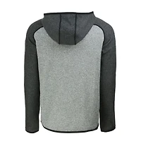 Veste à capuche raglan entièrement zippée pour homme, gris chiné, Cutter & Buck, Carolina Panthers Mainsail
