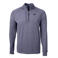Pull-over zippé quart de tour Adapt Eco Knit pour homme, bleu marine chiné, des Carolina Panthers, la collection Big & Tall
