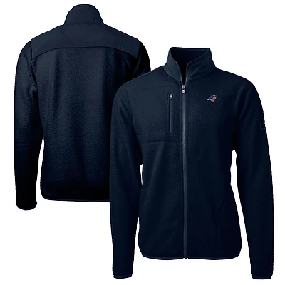 Veste polaire entièrement zippée Cascade Eco Sherpa pour homme, bleu marine, Cutter & Buck, Carolina Panthers, grande taille