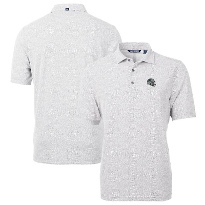Polo recyclé à imprimé botanique en piqué écologique pour homme, modèle Silver Carolina Panthers, Cutter & Buck