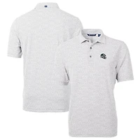 Polo recyclé à imprimé botanique en piqué écologique pour homme, modèle Silver Carolina Panthers, Cutter & Buck