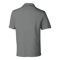 Polo texturé solide DryTec Genre pour homme Cutter & Buck Steel Carolina Panthers Helmet