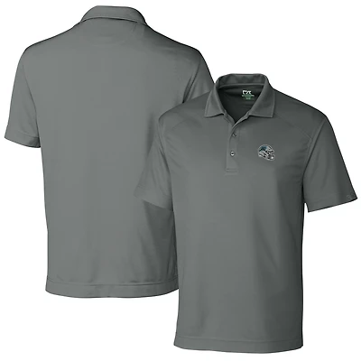 Polo texturé solide DryTec Genre pour homme Cutter & Buck Steel Carolina Panthers Helmet