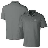 Polo texturé solide DryTec Genre pour homme Cutter & Buck Steel Carolina Panthers Helmet