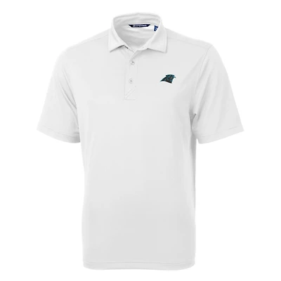 Polo recyclé Virtue Eco Pique blanc pour homme, Cutter & Buck, Carolina Panthers, grande taille