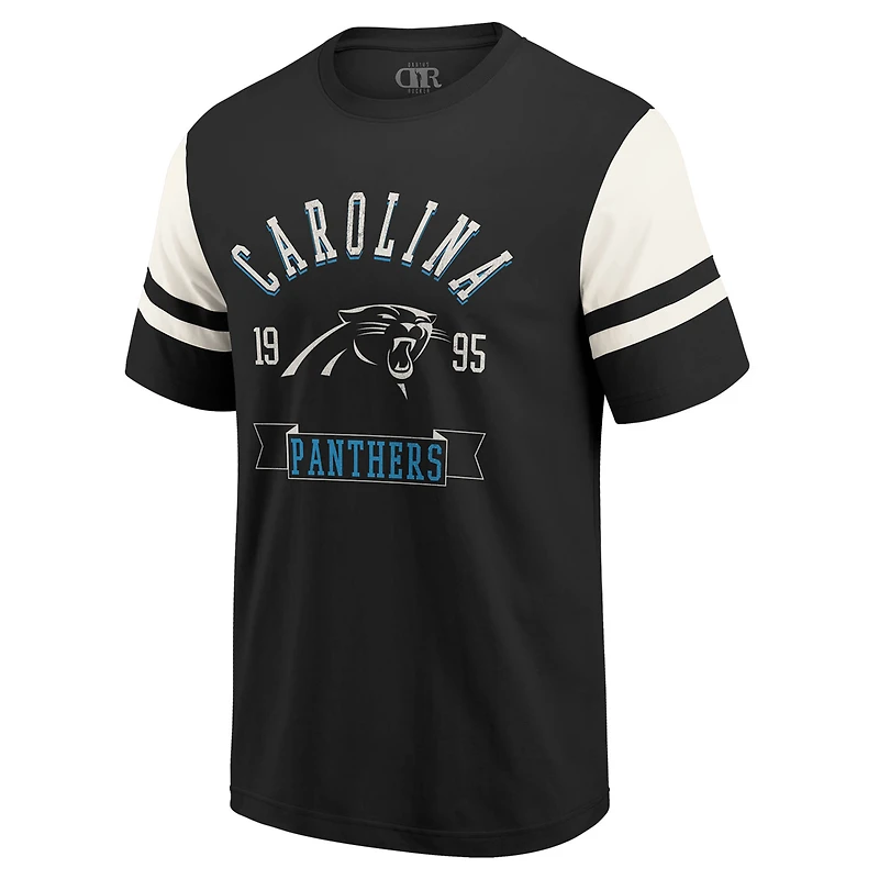 T-shirt de football noir pour homme la collection Darius Rucker Fanatics, Carolina Panthers