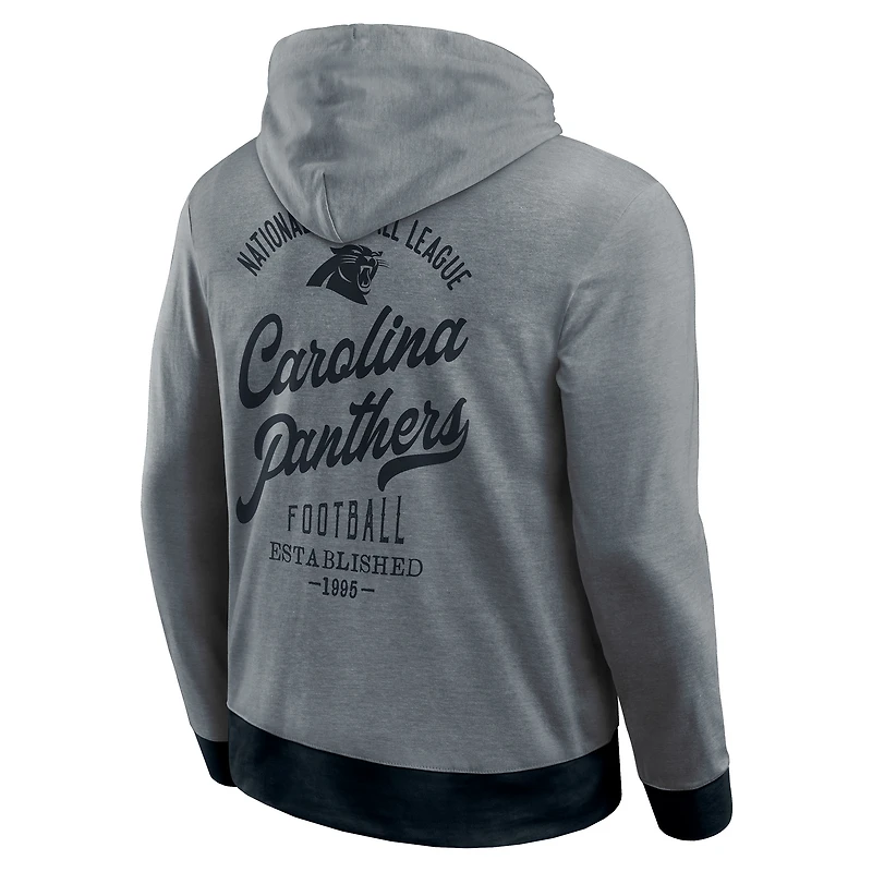 Sweat à capuche en tricot ton sur pour homme de la collection Darius Rucker Fanatics Black Carolina Panthers
