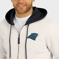 Sweat à capuche entièrement zippé crème Darius Rucker pour homme, collection Fanatics, motif rétro des Panthers de la Caroline