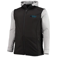 Veste à capuche zippée intégrale Dunbrooke pour hommes Carolina Panthers Tailles Big & Tall Alpha noir/gris