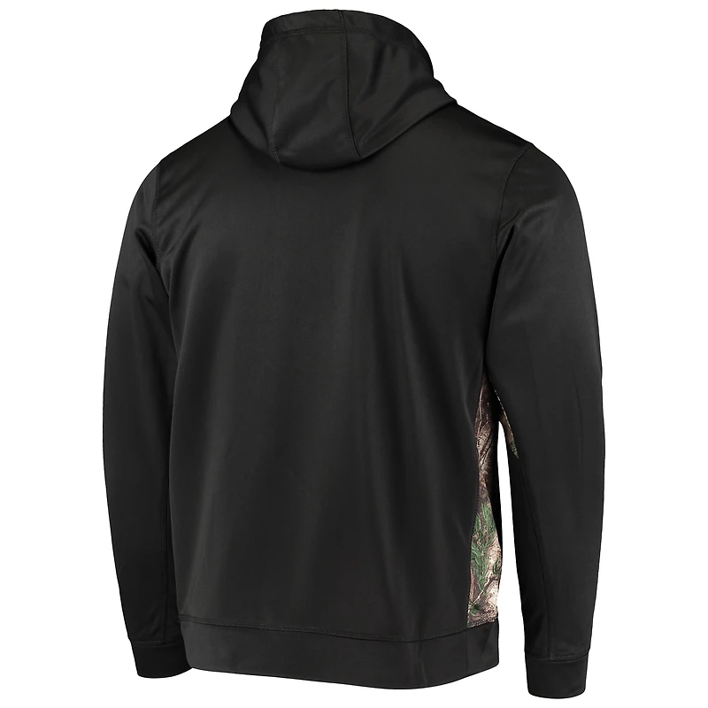 Sweat à capuche pour homme Dunbrooke noir/camouflage Realtree avec logo des Panthers de la Caroline (style Ranger)