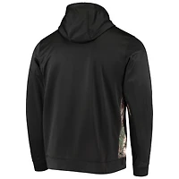 Sweat à capuche pour homme Dunbrooke noir/camouflage Realtree avec logo des Panthers de la Caroline (style Ranger)
