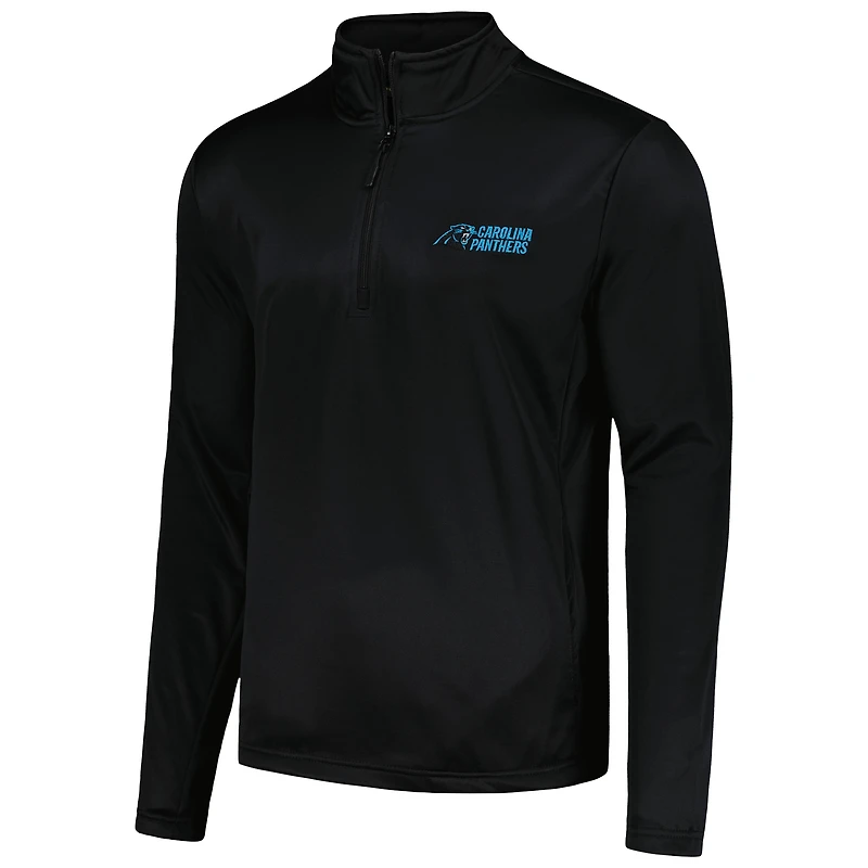Men's Dunbrooke Black Carolina Panthers All-Star Tech Quarter-Zip Top
