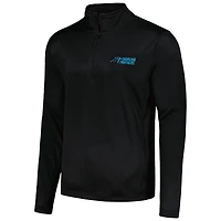 Men's Dunbrooke Black Carolina Panthers All-Star Tech Quarter-Zip Top