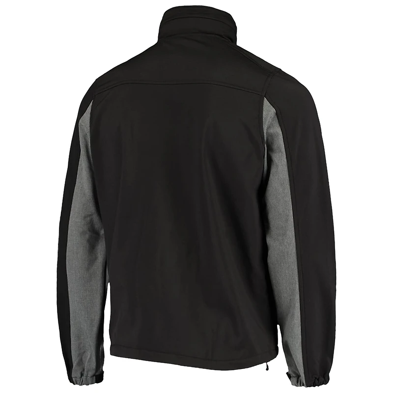 Men's Dunbrooke Black Carolina Panthers Circle Zephyr Softshell Full-Zip Jacket