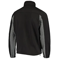 Men's Dunbrooke Black Carolina Panthers Circle Zephyr Softshell Full-Zip Jacket