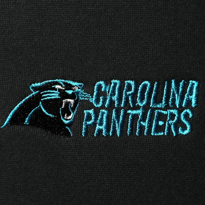 Pull à capuche entièrement zippé doublure thermique Carolina Panthers Craftsman Dunbrooke pour homme, noir