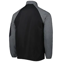 Dunbrooke Black Carolina Panthers Hurricane Raglan Veste coupe-vent entièrement zippée pour homme