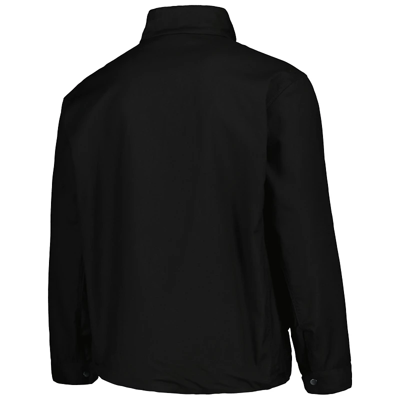 Men's Dunbrooke Black Carolina Panthers Journey Workwear Tri-Blend Full-Zip Jacket