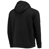 Chandail à capuchon raglan trois mélanges entièrement zippé Carolina Panthers Shag pour hommes Dunbrooke, noir