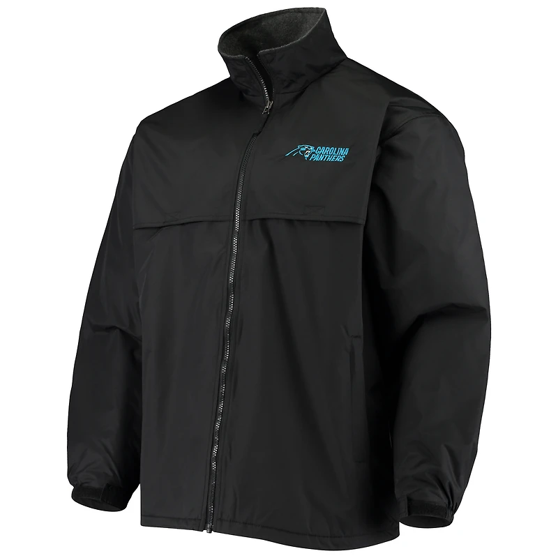 Veste polaire zippée intégrale Dunbrooke Black Carolina Panthers Triumph pour homme