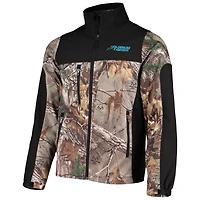 Veste softshell zippée intégrale Dunbrooke Realtree Camo/Noir Carolina Panthers Circle Hunter pour homme