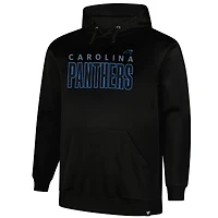 Men's Fanatics  Black Carolina Panthers Big & Tall Fleece Pullover Hoodie