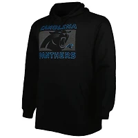 Fanatics Black Carolina Panthers Big & Tall Pop of Color Sweat à capuche pour hommes