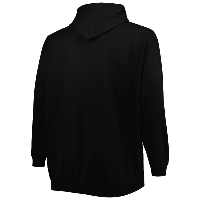 Fanatics Black Carolina Panthers Big & Tall Pop of Color Sweat à capuche pour hommes