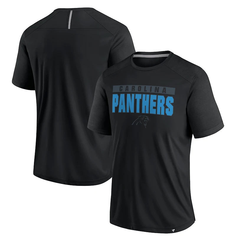 T-shirt noir fanatiques pour hommes Carolina Panthers Defender Blackout