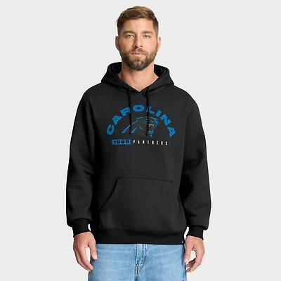 Sweat à capuche noir fanatique pour homme, motif héritage des Carolina Panthers, retard de jeu