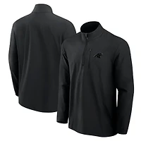 Pull Fanatics noir pour homme avec fermeture éclair quart de tour ton sur Front Office des Panthers la Caroline