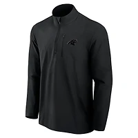 Pull Fanatics noir pour homme avec fermeture éclair quart de tour ton sur Front Office des Panthers la Caroline