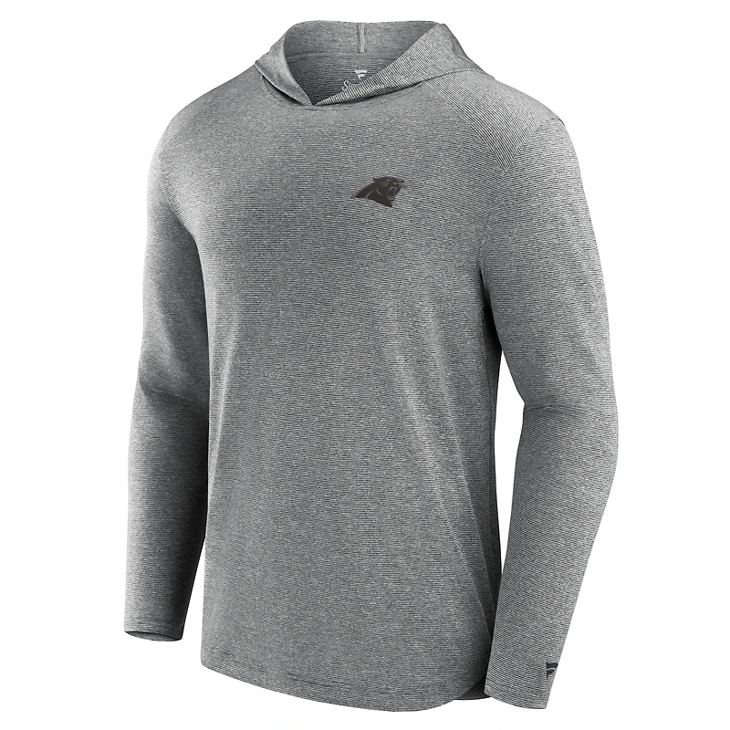 Men's Fanatics Black Carolina Panthers Front Office Tech Lightweight Hoodie T-Shirt