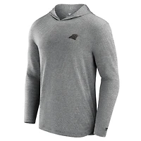 Men's Fanatics Black Carolina Panthers Front Office Tech Lightweight Hoodie T-Shirt