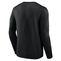 Men's Fanatics Black Carolina Panthers Go the Distance Long Sleeve T-Shirt