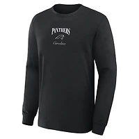T-shirt à manches longues Fanatics Black Carolina Panthers Midnight Falls pour homme