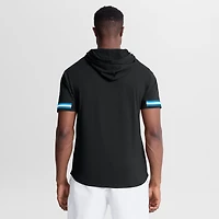 T-shirt à capuche manches courtes Fanatics Black Carolina Panthers Optimal Play pour homme