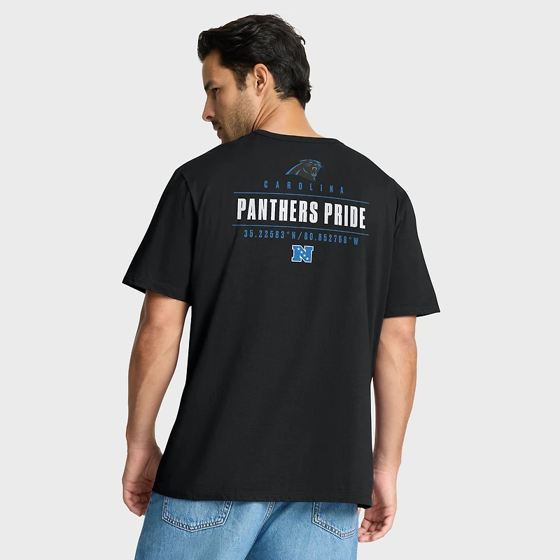 T-shirt noir fanatique pour homme avec poche de passe des Carolina Panthers