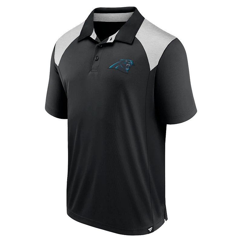 Polo primaire Fanatics Black Carolina Panthers pour hommes