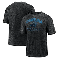 T-shirt raglan noir Fanatics Carolina Panthers Shade Battle Ready pour homme, teinture spatiale