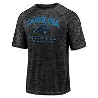 Men's Fanatics Black Carolina Panthers Shade Battle Ready Raglan Space-Dye T-Shirt