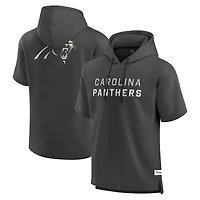 Sweat à capuche manches courtes pour homme Fanatics Charcoal Carolina Panthers Elements Future Ground Lettering