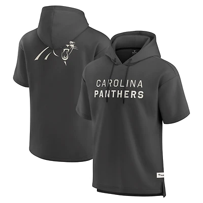 Sweat à capuche manches courtes pour homme Fanatics Charcoal Carolina Panthers Elements Future Ground Lettering