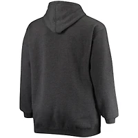 Men's Fanatics Heathered Charcoal Carolina Panthers Big & Tall Practice Pullover Hoodie